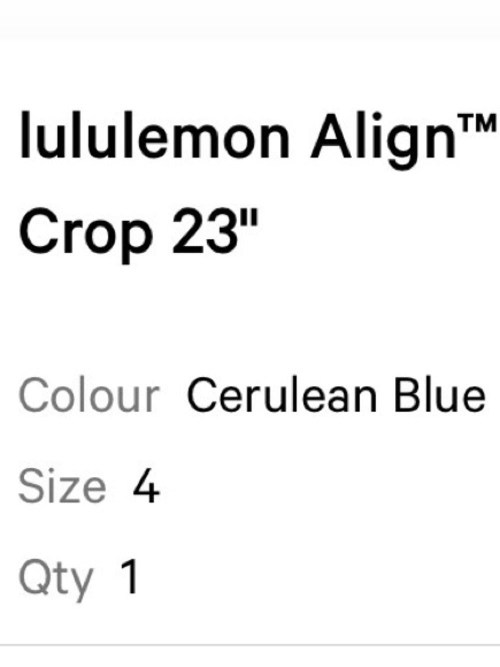 lululemon athletica align crop Leggings